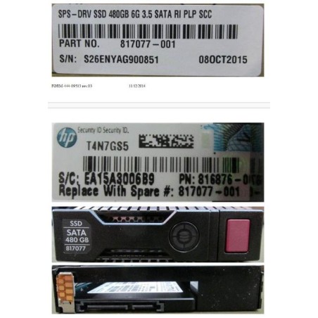 "High-Performance Hewlett Packard Enterprise 480GB Hot-Plug SSD 3.5 Inch - 817077-001"